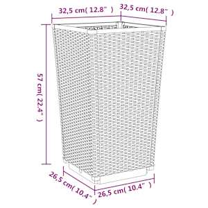 Zahradní květináče 2 ks bílé 32,5 x 32,5 x 57 cm PP - obrázek 9
