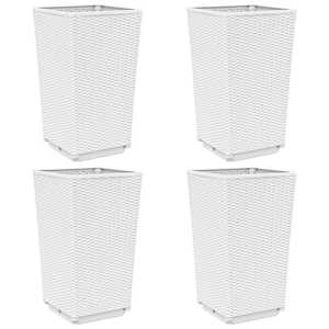 Zahradní květináče 4 ks bílé 32,5 x 32,5 x 57 cm PP - obrázek 2
