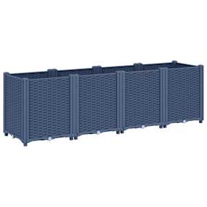 vidaXL aia taimekast, sinine hall, 160 x 40 x 53 cm, PP