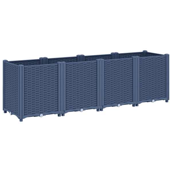 vidaXL aia taimekast, sinine hall, 160 x 40 x 53 cm, PP
