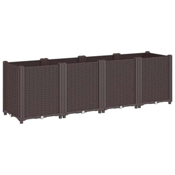 vidaXL aia taimekast, pruun, 160 x 40 x 53 cm, PP