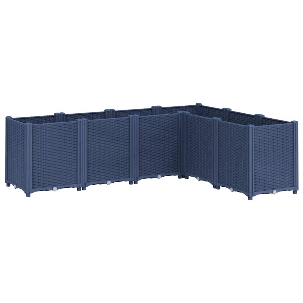 vidaXL Zahradní truhlík modrá šedá 160 x 120 x 53 cm PP