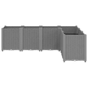 Zahradní truhlík světle šedý 160 x 120 x 53 cm PP - obrázek 3