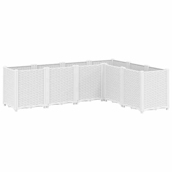 vidaXL aia taimekast, valge, 160 x 120 x 53 cm, PP