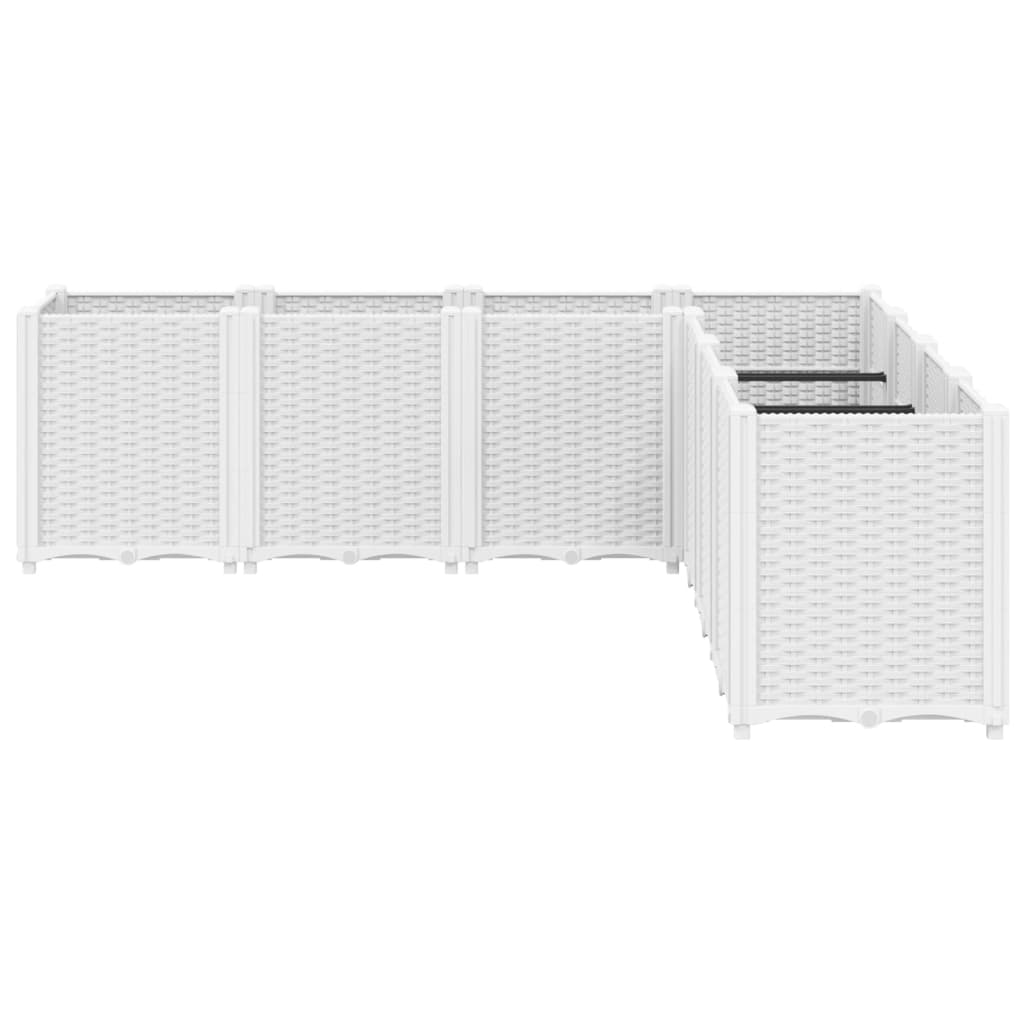 vidaXL Plantenbak 160x160x53 cm polypropeen wit afbeelding