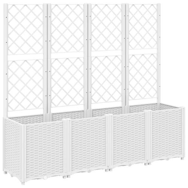 vidaXL v&otilde;rega taimekast, valge, 160 x 40 x 140 cm, PP