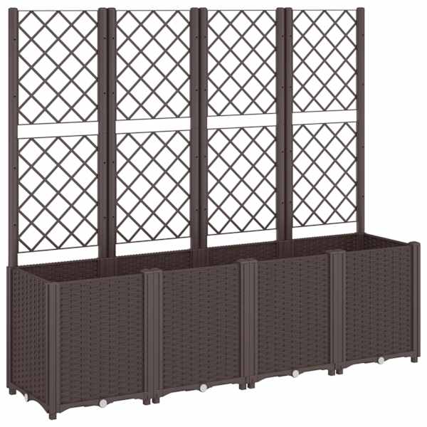 vidaXL v&otilde;rega taimekast, pruun, 160 x 40 x 140 cm, PP
