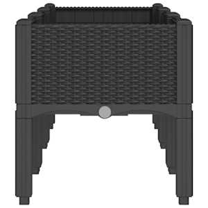 Zahradní truhlík s nohami černý 120 x 40 x 42 cm PP - obrázek 4