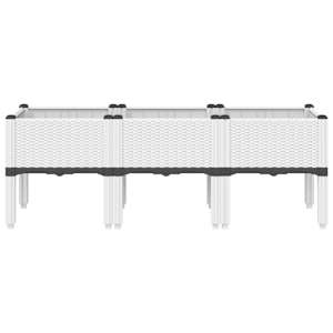 Zahradní truhlík s nohami bílý 120 x 40 x 42 cm PP - obrázek 3