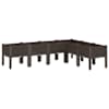 vidaXL jalgadega taimekast, pruun, 160 x 120 x 42 cm, PP