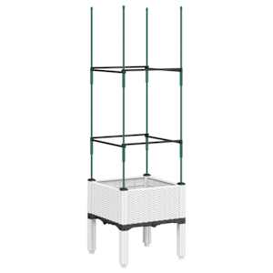 vidaXL v&otilde;rega taimekast, valge, 40 x 40 x 142,5 cm, PP