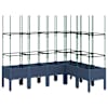 vidaXL v&otilde;rega taimekast, sinine hall, 160 x 120 x 142,5 cm, PP