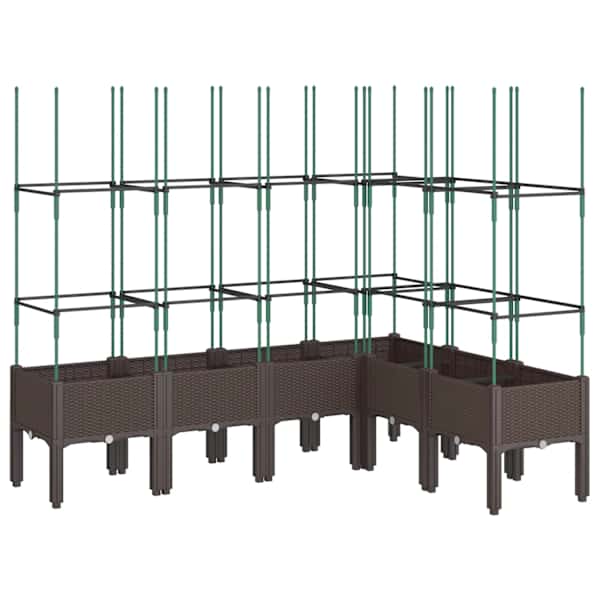 vidaXL v&otilde;rega taimekast, pruun, 160 x 120 x 142,5 cm, PP