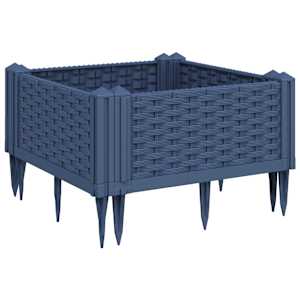 vidaXL vaiadega taimekast, sinine hall, 42,5 x 42,5 x 28,5 cm, PP