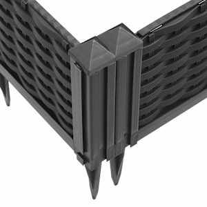 Zahradní truhlík s kolíky černý 125 x 40 x 28,5 cm PP - obrázek 7