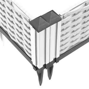 Zahradní truhlík s kolíky bílý 125 x 40 x 28,5 cm PP - obrázek 7