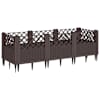 vidaXL vaiadega taimekast, pruun, 123,5 x 43,5 x 43,5 cm, PP