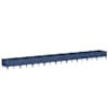 vidaXL vaiadega taimekast, sinine hall, 362,5 x 42,5 x 28,5 cm, PP