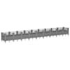 vidaXL vaiadega taimekast, helehall, 363,5 x 43,5 x 43,5 cm, PP
