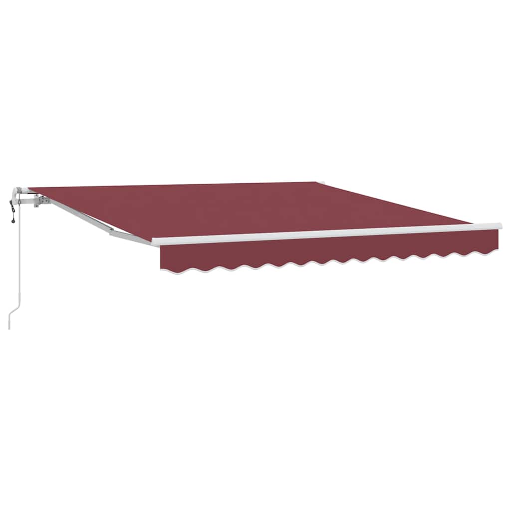 vidaXL Automatická zatahovací markýza burgundská 300 x 250 cm