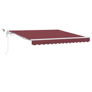 Automatická zatahovací markýza s LED burgundská 300 x 250 cm - obrázek 2