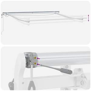 Automatická zatahovací markýza s LED burgundská 300 x 250 cm - obrázek 14