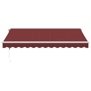Automatická zatahovací markýza s LED burgundská 350 x 250 cm - obrázek 4