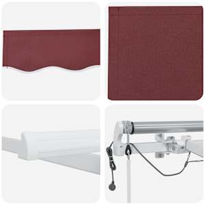Automatická zatahovací markýza s LED burgundská 400 x 300 cm - obrázek 12