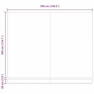 Automatická zatahovací markýza s LED burgundská 400 x 300 cm - obrázek 16