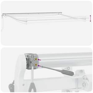 Automatická zatahovací markýza s LED burgundská 400 x 300 cm - obrázek 11