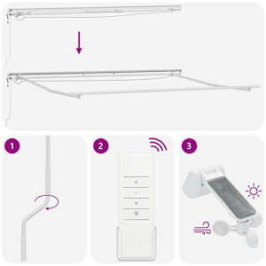 Avtomatsko zložljiva tenda z LED bordo 400x300 cm - slika 10