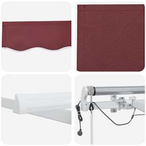 Automatická zatahovací markýza s LED burgundská 450 x 300 cm - obrázek 12