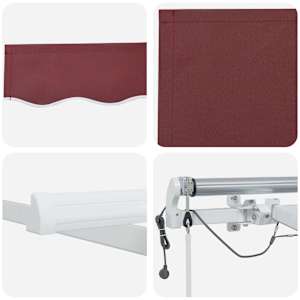 Automatická zatahovací markýza s LED burgundská 600 x 300 cm - obrázek 12