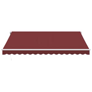 Ručně zatahovací markýza burgundská 400 x 350 cm - obrázek 3