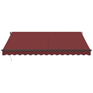 Automatická zatahovací markýza s LED burgundská 400 x 350 cm - obrázek 4