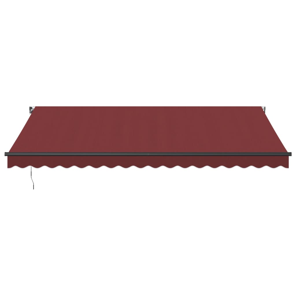 vidaXL Käsin kelattava markiisi viininpunainen 450x350 cm