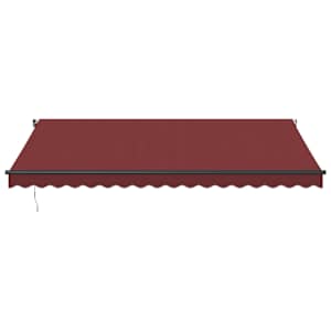 Automatická zatahovací markýza burgundská 450 x 350 cm - obrázek 3