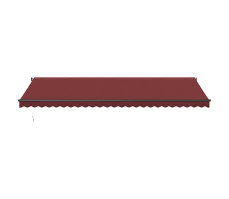 vidaXL Manual Retractable Awning Burgundy 600x350 cm
