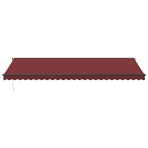 vidaXL Manual Retractable Awning Burgundy 600x350 cm