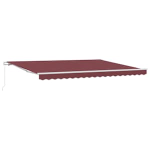 vidaXL k&auml;sitsi sisset&otilde;mmatav varikatus, burgundia punane, 450x300 cm