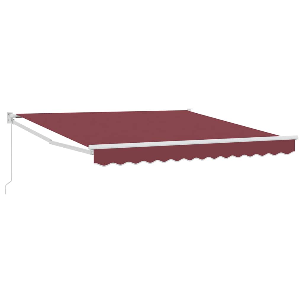 vidaXL Ručně zatahovací markýza burgundská 300 x 250 cm
