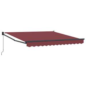 Ručně zatahovací markýza burgundská 300 x 250 cm - obrázek 2