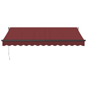 Ručně zatahovací markýza burgundská 350 x 250 cm - obrázek 3