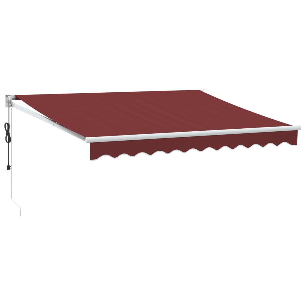 vidaXL Automatická zatahovací markýza burgundská 300 x 250 cm