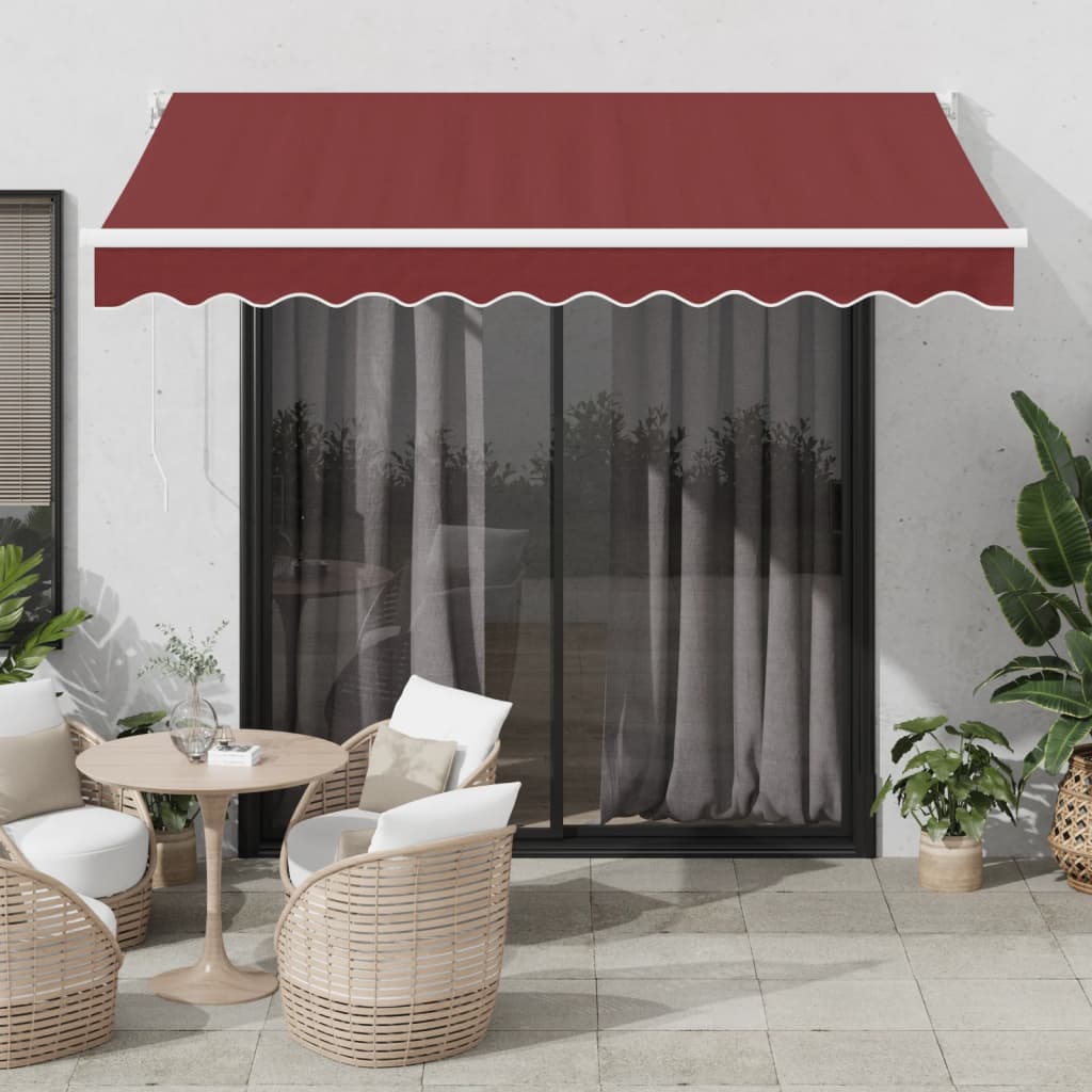 vidaXL Tenda na automatsko uvlačenje bordo 300 x 250 cm