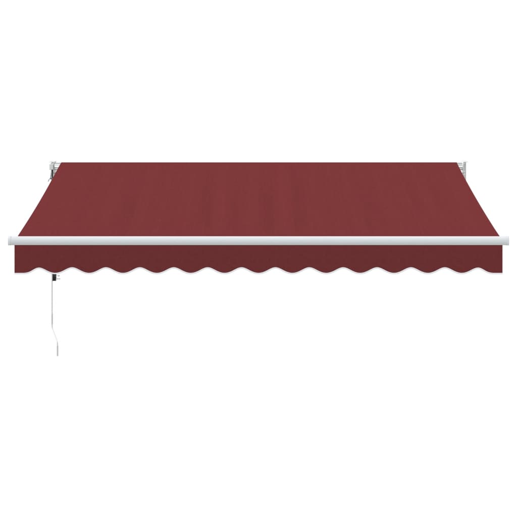vidaXL Automaattimarkiisi viininpunainen 350x250 cm