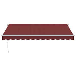 Automatická zatahovací markýza burgundská 350 x 250 cm - obrázek 3