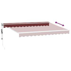 Automatická zatahovací markýza burgundská 350 x 250 cm - obrázek 5