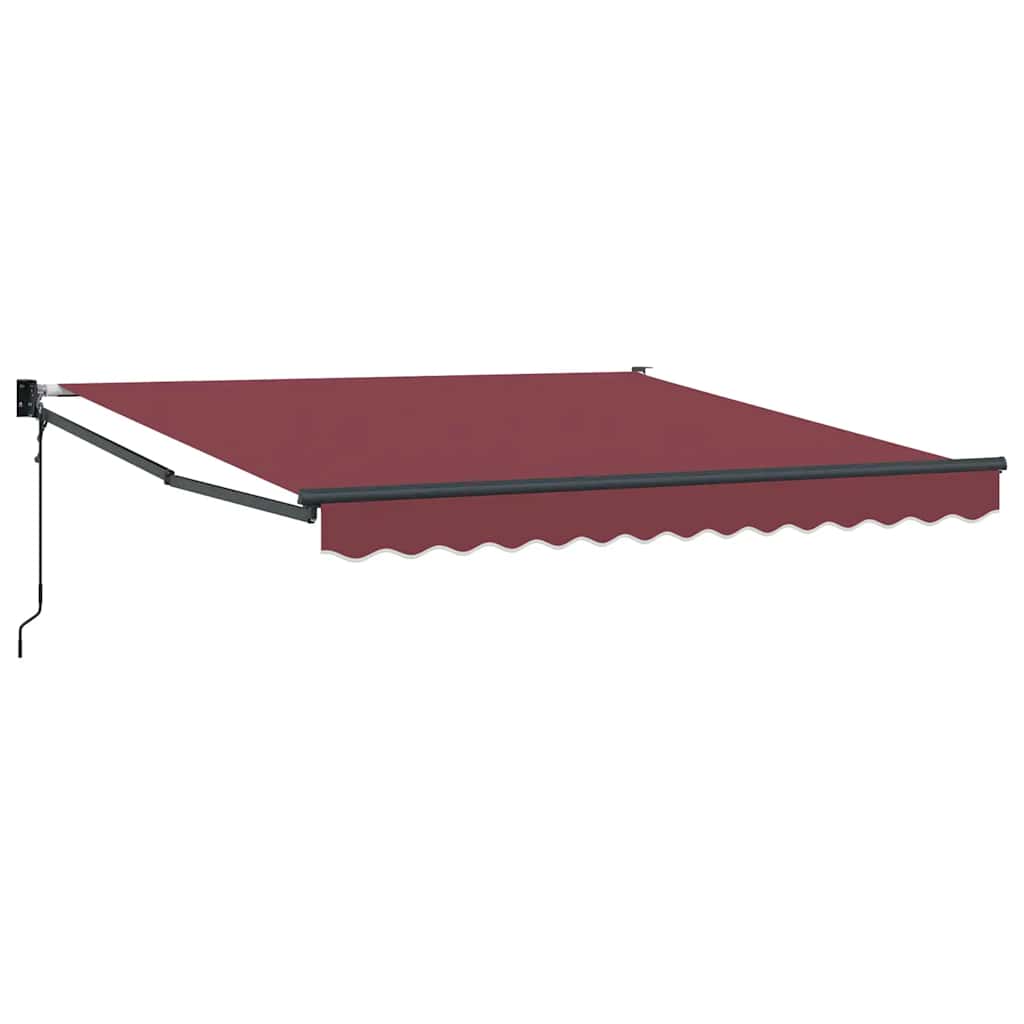vidaXL Automatická zatahovací markýza burgundská 300 x 250 cm