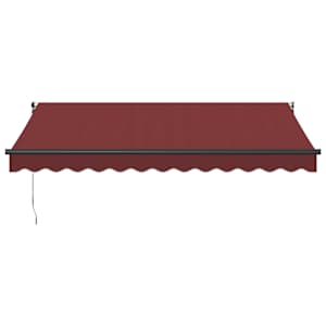 Automatická zatahovací markýza burgundská 350 x 250 cm - obrázek 3